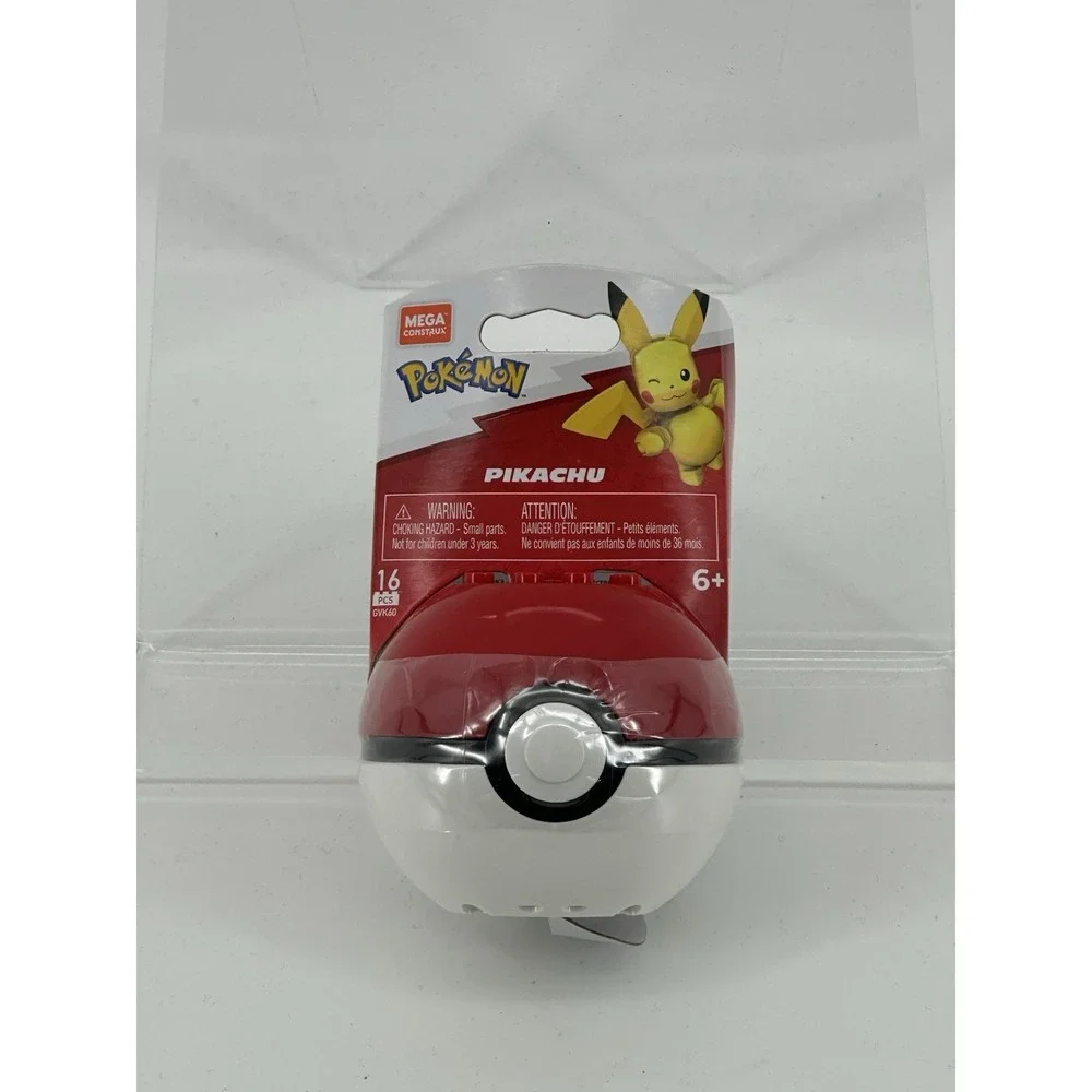Pokémon Mega Construx Poke Ball Pikachu Building Set 16 Pieces Toy Pokemon